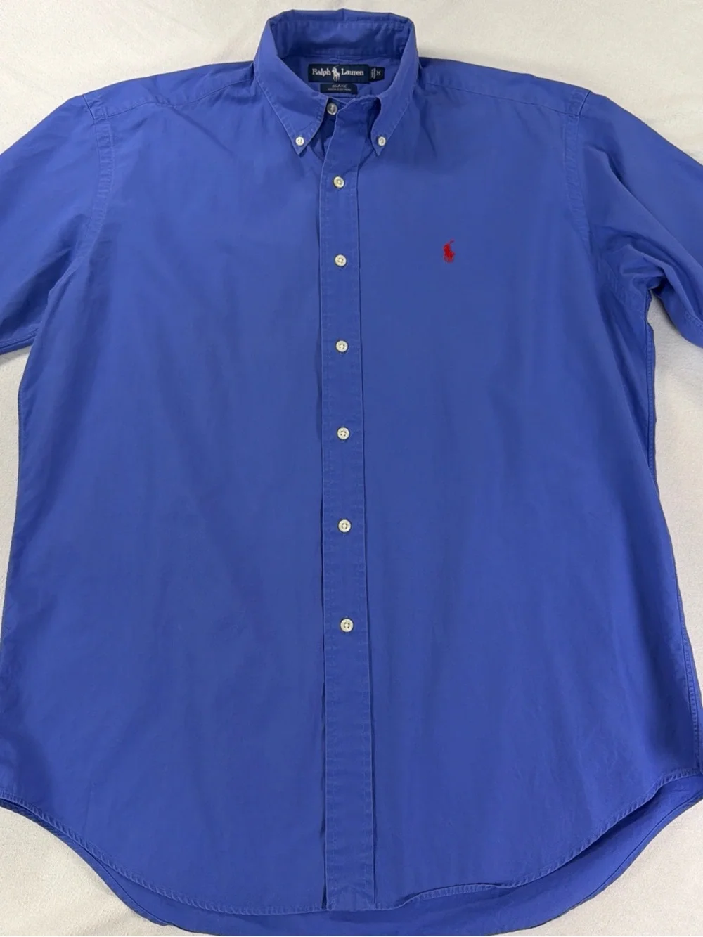 Ralph Lauren Men's Blue Blaire Short Sleeve Button Down Shirt Size M - 1C